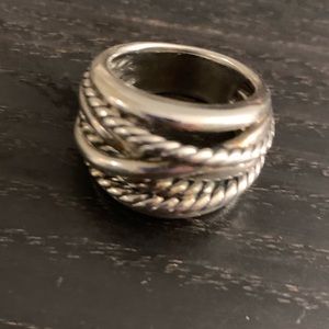 David Yurman crossover narrow ring silver